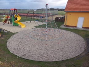 Dopadová plocha pod pyramidou
