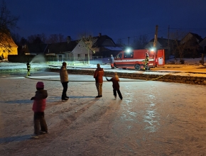 Bruslení na Stávku, členové SDH Domanín připravili luxusní led