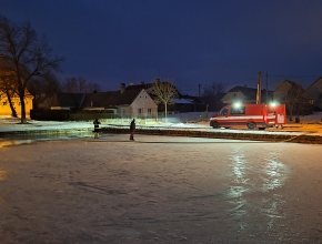 Bruslení na Stávku, členové SDH Domanín připravili luxusní led