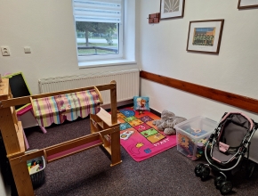 Dětský koutek s hračkami - detail