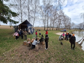 Závěrečná etapa na koupališti (rybníku Novém)