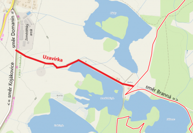 Uzavírka komunikace Domanín-Branná