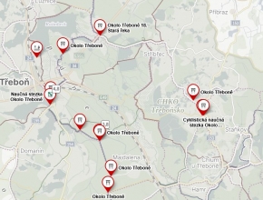 Cyklistická naučná stezka Okolo Třeboně - mapa